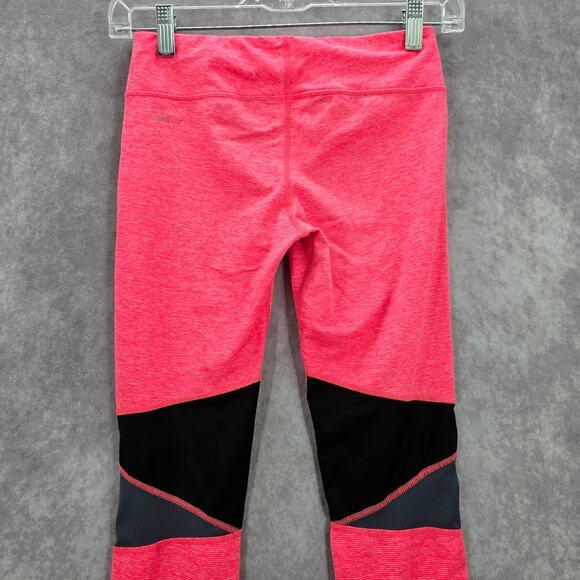Xersion Pink Black Skinny Stretch Pants Bottoms Ankle Leggings M Medium 10 12 - Picture 5 of 6